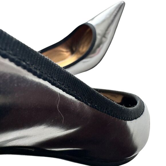 Giuseppe Zanotti Pointed Kitten Heel Metallic Iridescent silver size 38 US 8 - Picture 9 of 9